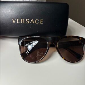 Versace Tortoiseshell Sunglasses with Brown Lenses